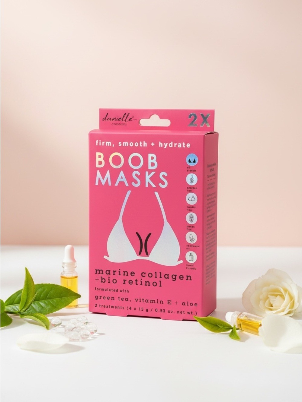 Danielle Creations Boob Masks Marine Collagen Bio Retinol 2 Pack